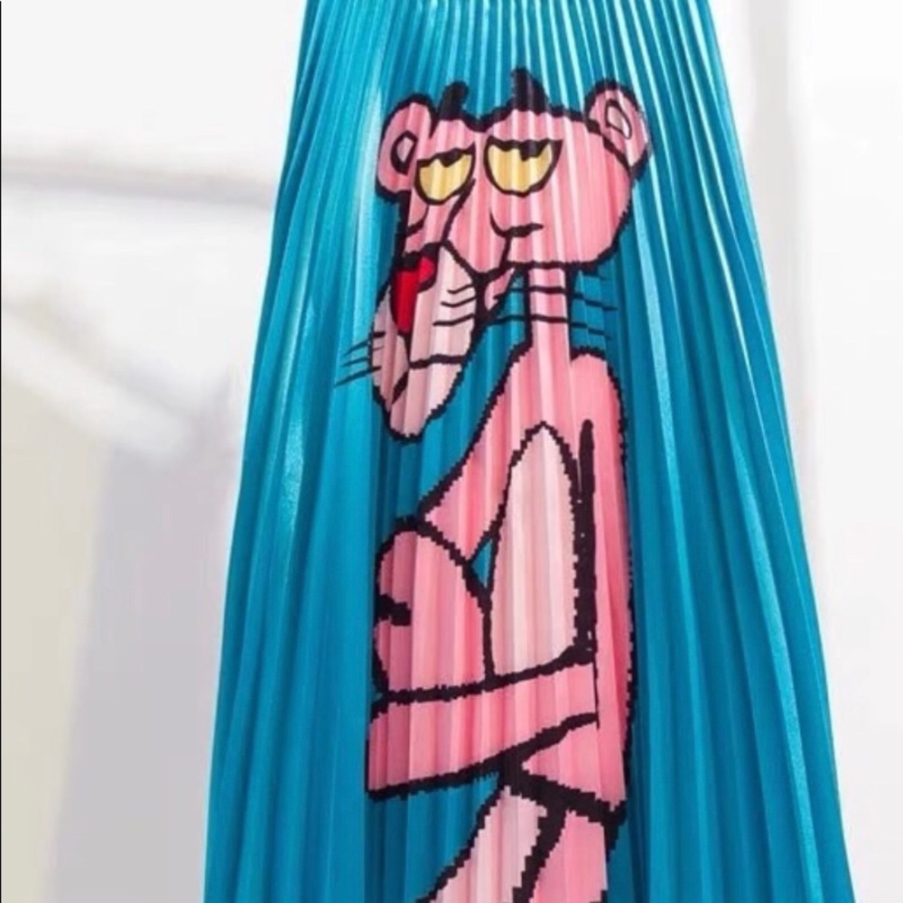 NEW! Pink Panther Pleated Skirt